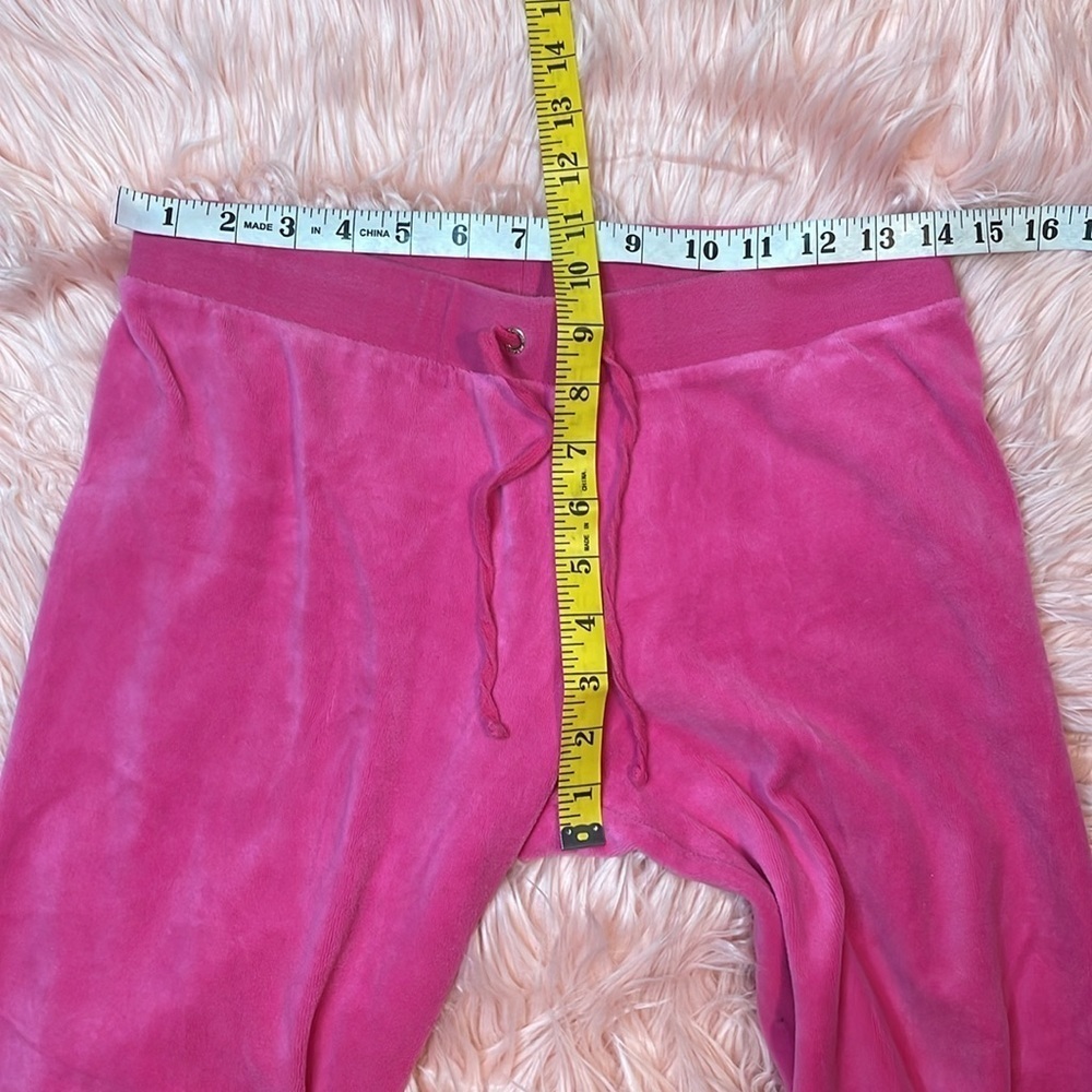 Juicy Couture Woman’s Pink Velour Y2K Joggers Size Small - Picture 6 of 7